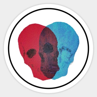 red and blue Sticker